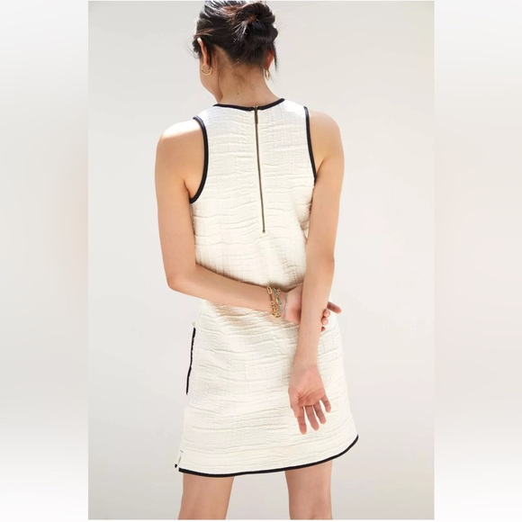 Anthropologie Cream Mini Dress with Black Accents - Picture 6 of 16